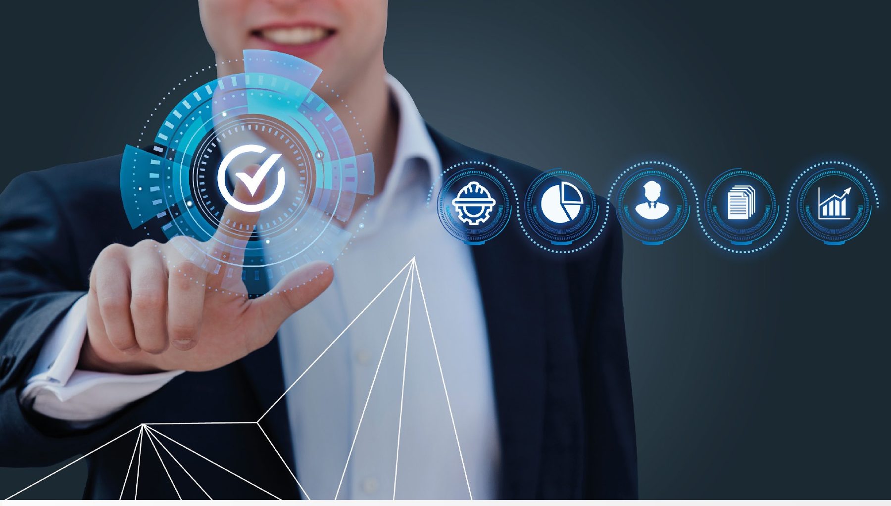 An operator managing integrated security and low-current systems from a single control interface